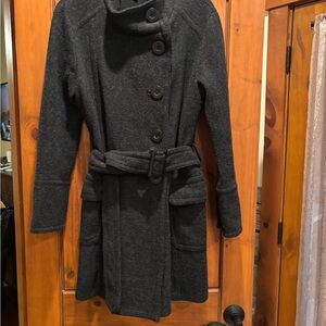 Ann KleinWomen's Charcoal Belted Coat